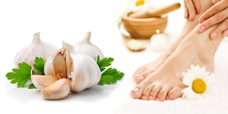 Behandlung von Knoblauch für Nägel